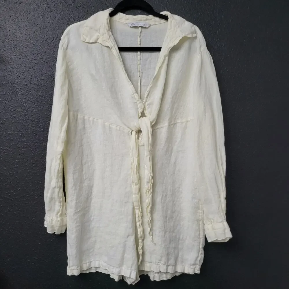 Zara Linen Romper Butter Yellow Old Money Capsule Wardrobe Summer Vacation